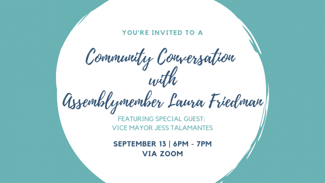 community conversation with assemblymember laura friedman