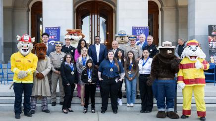 9-1-1 for Kids Heroes Ceremony on Capitol West Steps